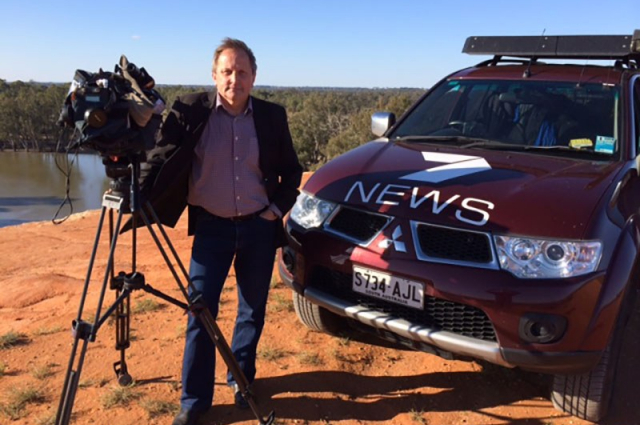 Ron in Riverland with Seven News